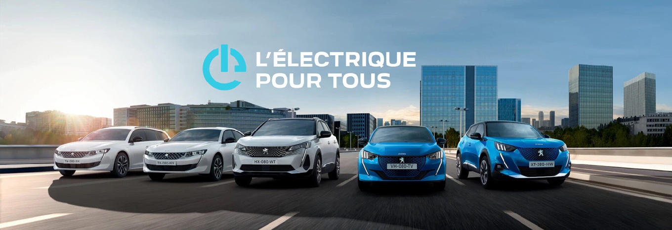 Gamme de voitures électriques Peugeot